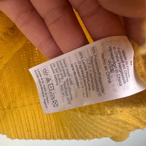 J. Crew Women Azra Cable Knit Pullover Crewneck Raglan Sleeve Classic Medium - Picture 7 of 8